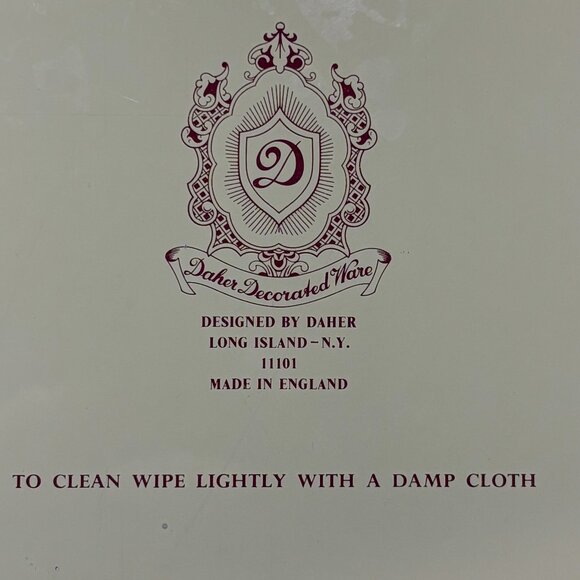 Vintage Daher Decorative Ware Tin Tray - French Cafe Scene 13.5 inch square - Picture 9 of 10